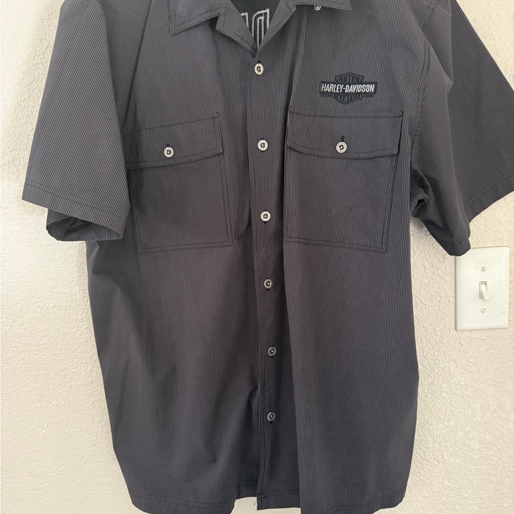 Harley-Davidson Men's Charcoal Button Down Shirt